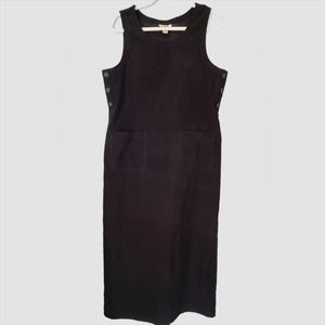 Vintage Talbots Black Jumper Dress Midi Length Modest Women's Size S